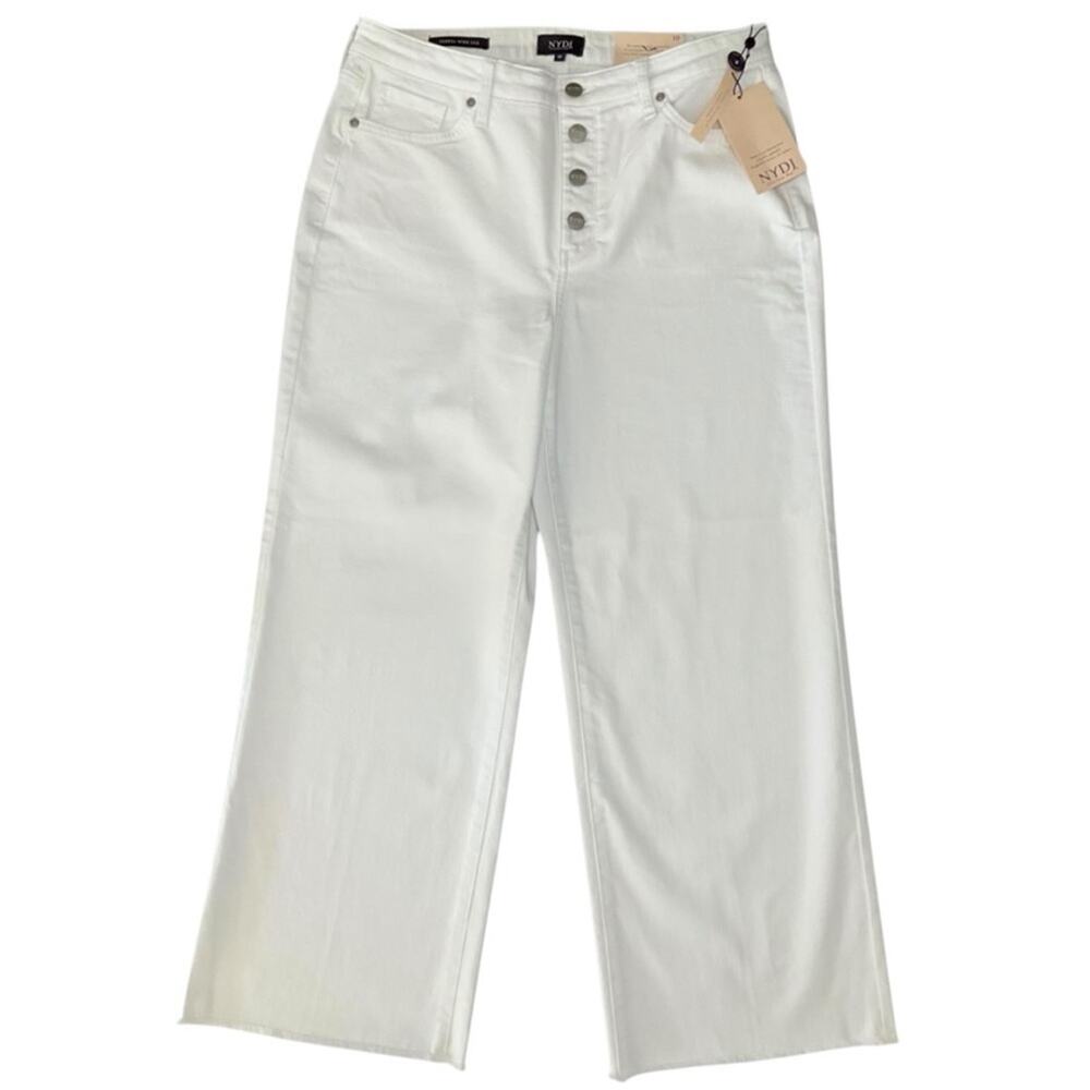 NYDJ Women’s Wide Leg Jeans High-Rise with Button Fly Size 10 NWT